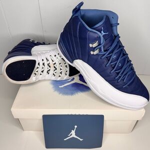 Jordan Sneakers in Navy Blue and White